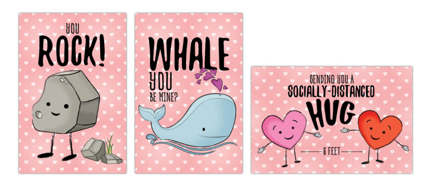 cancer services valentines cards illustrations