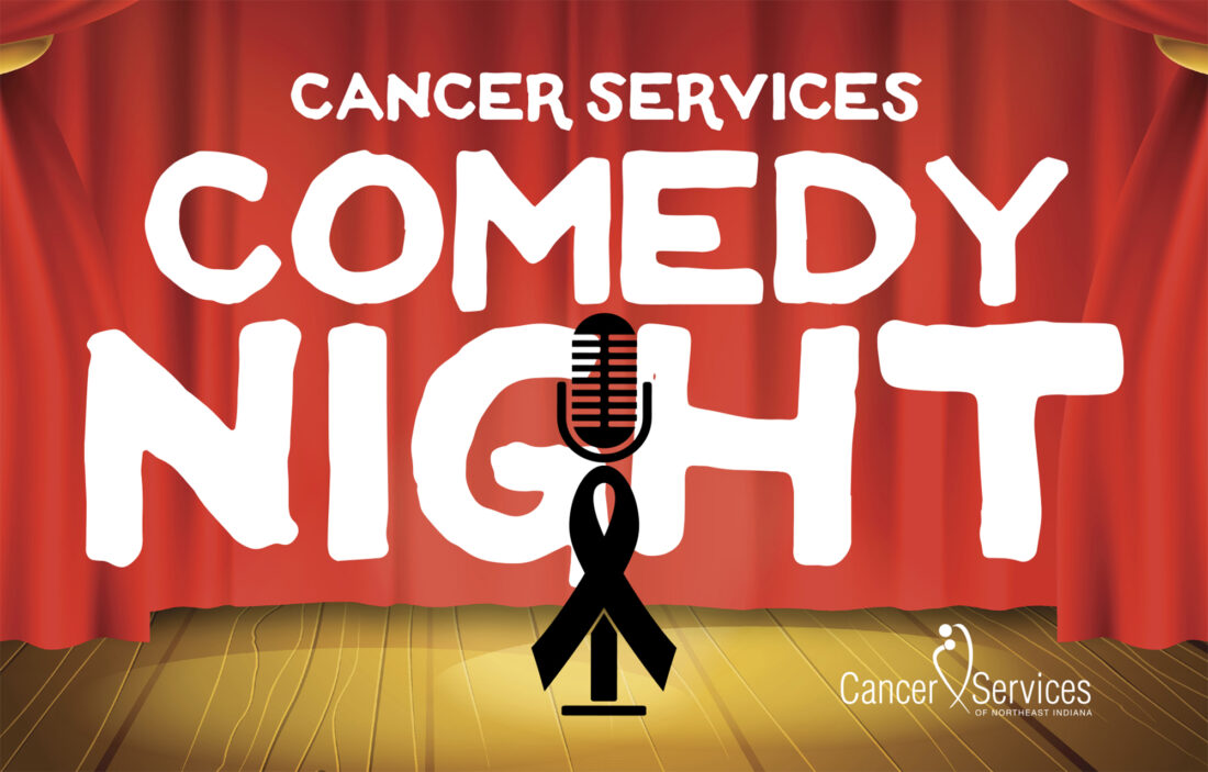 cancer services comedy night event package graphics