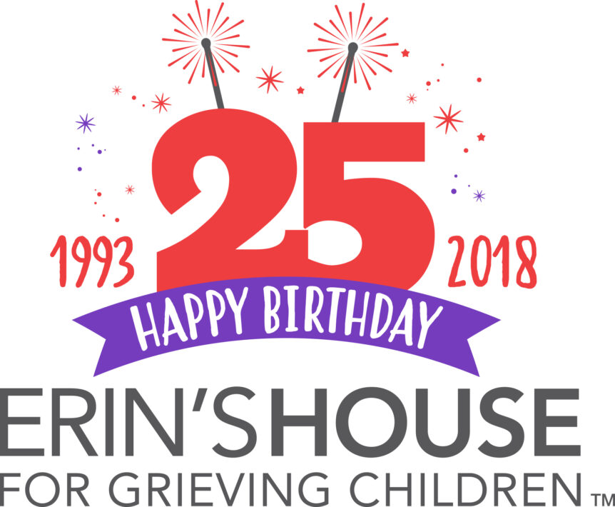 erin's house 25th anniversary logo design