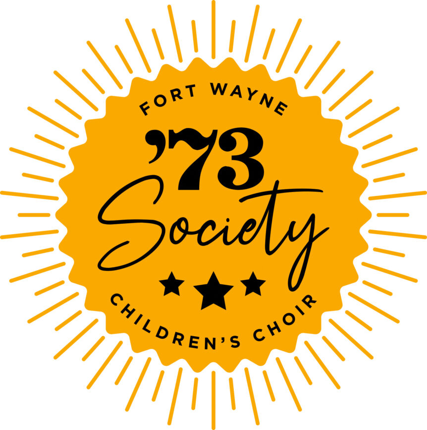fort wayne children's choir '73 society logo design