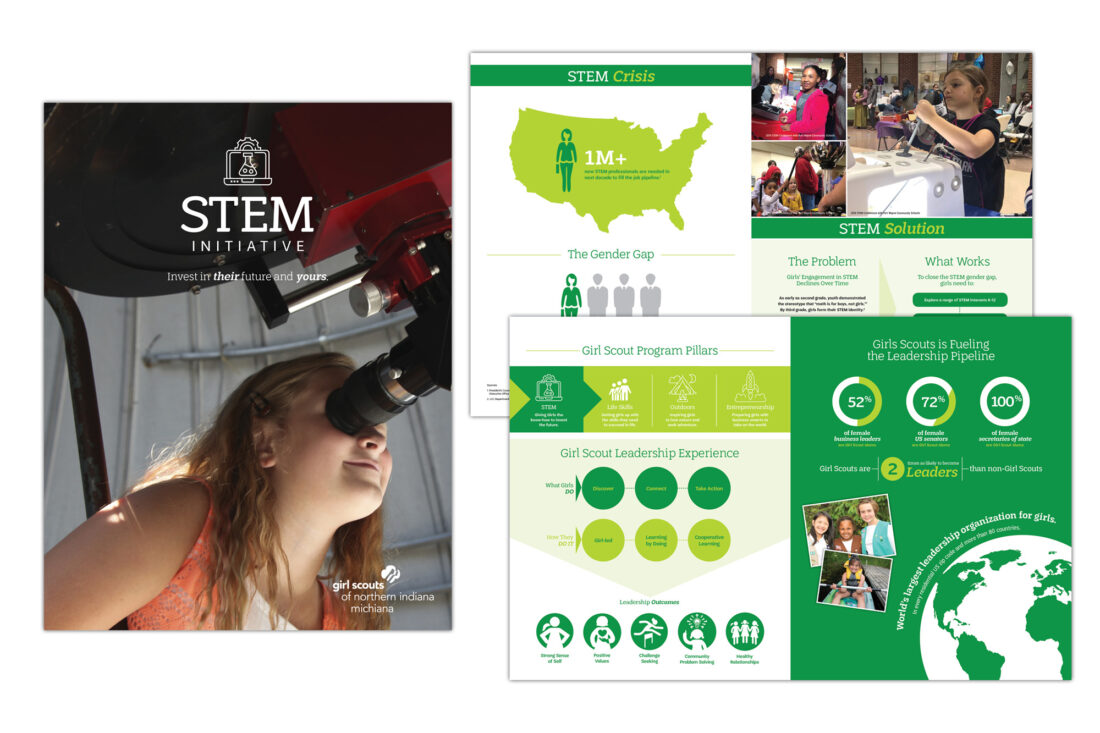 girl scouts stem initiative brochure design