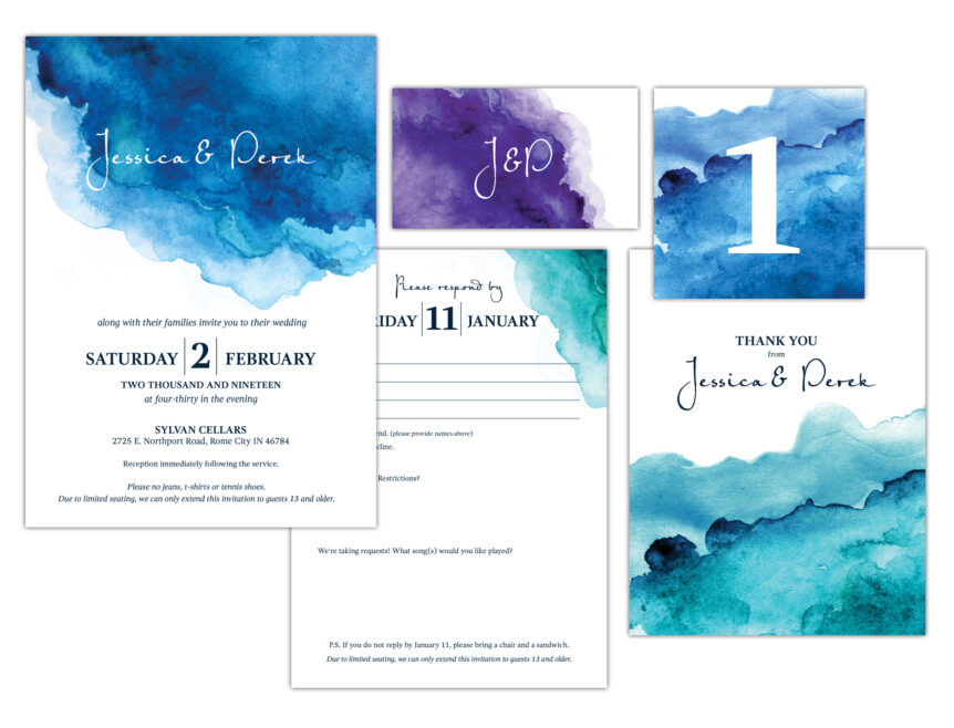 heaston/young wedding package design