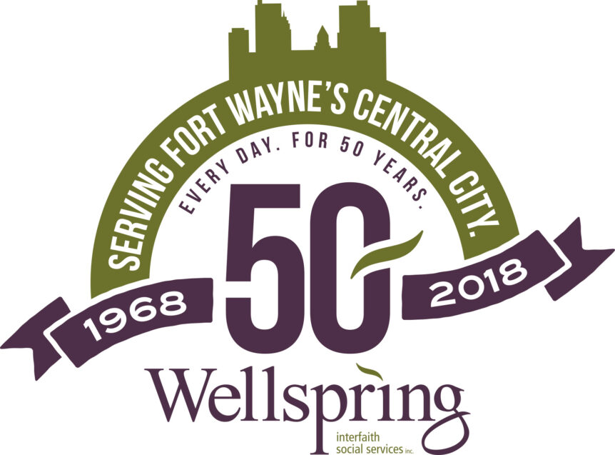 wellspring interfaith social services 50th anniversary logo design