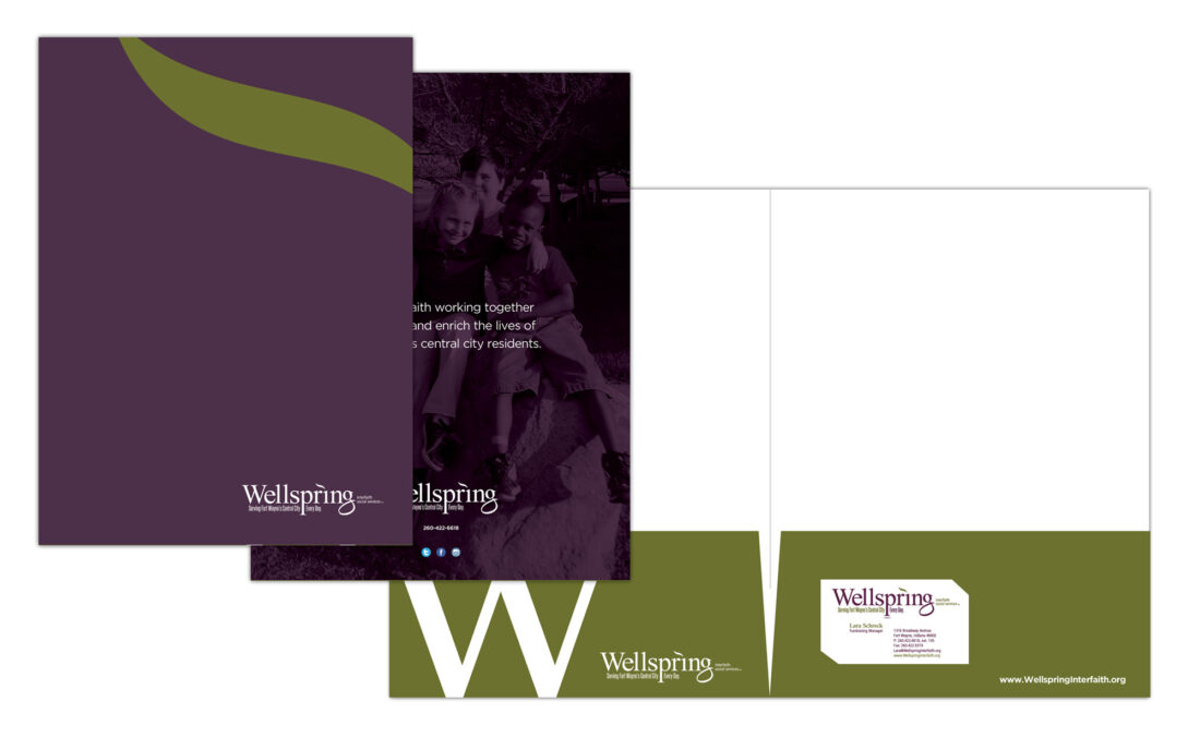 wellspring interfaith social services pocket folder design